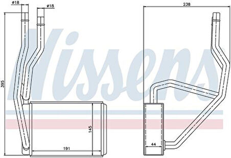 Wisco 2S6H18B539AB Kalorifer Radyatörü Brazing 145X191mm 2S6H18B539AB