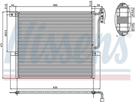 Wisco 3400400 Klima Radyatörü Mt-At 560X471mm 3400400