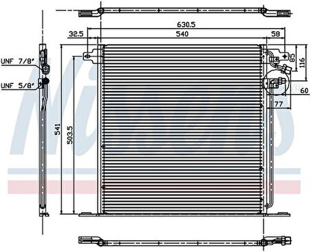 Wisco 6388350170 Klima Radyatörü Mt-At 540X541mm 6388350170