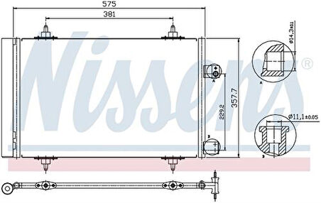 Wisco 6455.HV Klima Radyatörü Mt 541X361X16mm 6455.HV