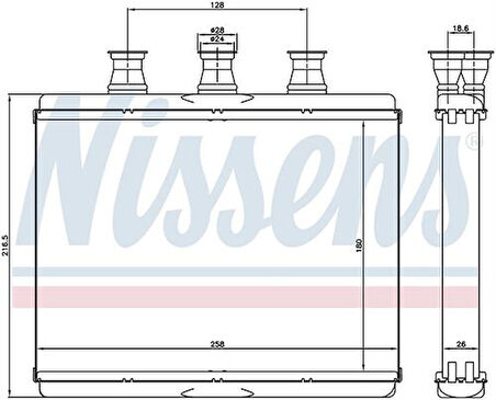 Wisco 6906270 Kalorifer Radyatörü Brazing 180X261mm 6906270