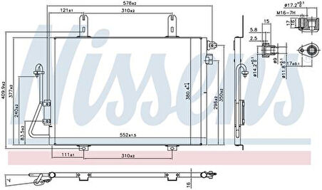 Wisco 7700301253 Klima Radyatörü Mt-At 510X376mm 7700301253