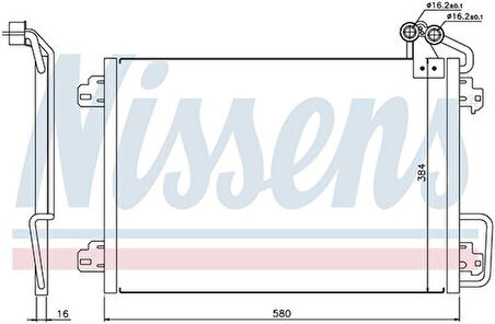 Wisco 7700434383 Klima Radyatörü Mt-At 580X384mm 7700434383