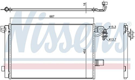 Wisco 7E0820411C Klima Radyatörü Mt-At 700X452mm 7E0820411C