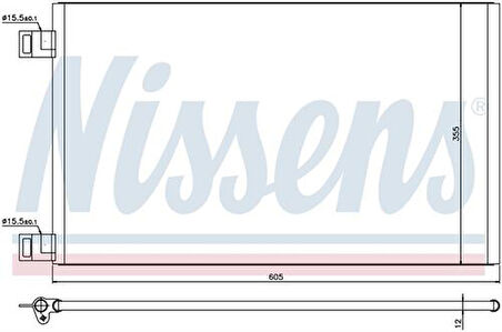 Wisco 8200455795 Klima Radyatörü Mt-At 605X355mm 8200455795