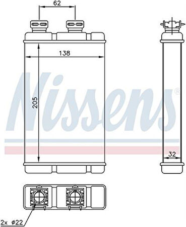 Wisco 8372771 Kalorifer Radyatörü Brazing 203X140mm 8372771