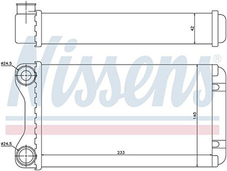 Wisco 8E1820031 Kalorifer Radyatörü Brazing 133X140mm 8E1820031