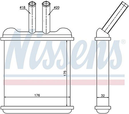 Wisco 96190674 Kalorifer Radyatörü Brazing 175X176mm 96190674