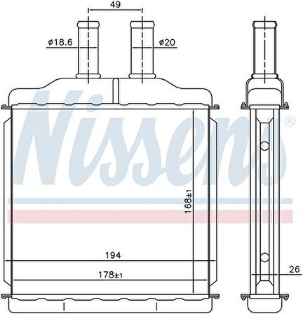 Wisco 96554446 Kalorifer Radyatörü Brazing 170X163mm 96554446