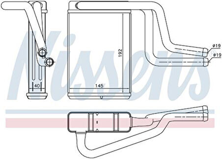 Wisco 97BW18476AA Kalorifer Radyatörü Brazing Mt-At 207X196X52mm 97BW18476AA