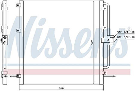 Wisco AWR1624 Klima Radyatörü Mt-At 562X551X30mm AWR1624