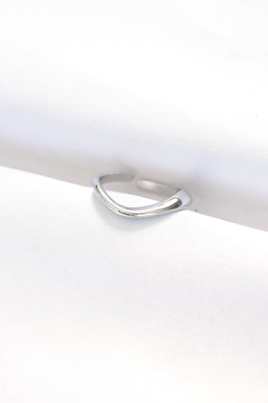 Yassı Silver Renk Ayarlanabilir Yüzük 5886