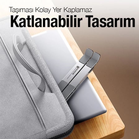 ALLY MC N3-2 Katlanabilir Metal Masaüstü Laptop Standı-(5775)