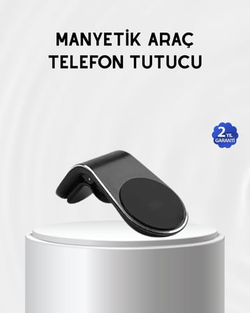 Araç İçi Manyetik Telefon Tutucu Güçlü Klipsli ve 360 Derece Ayarlanabilir