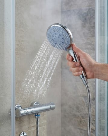 Spiral Hortumlu 4 Kademeli El Duşu Seti Duvar Askılı Banyo Duş Başlığı