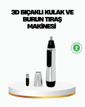 3D Bıçaklı Burun ve Kulak Tıraş Makinesi Pil ile Çalışan Taşınabilir Model