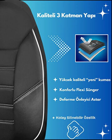 Ford Mondeo Araçlara Uyumlu Tam Takım Star B Model Oto Koltuk Kılıfı Seti