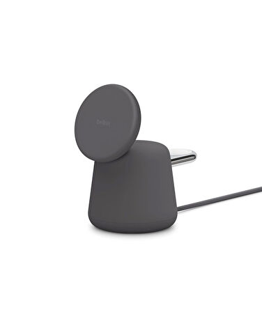 Belkin WIZ020 Boostcharge Pro Kablosuz 2’si 1 arada Magsafe 15W Şarj Istasyonu - Siyah