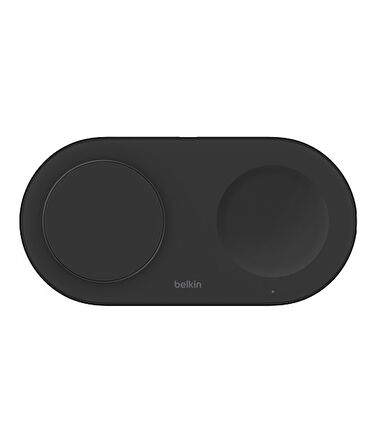 Belkin BoostCharge Pro 2’si 1 arada MageSafe Kablosuz Şarj İstasyonu - Siyah