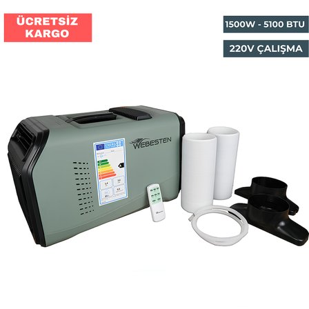 Webesten Kamp & Karavan Taşınabilir Mobil Klima 5100 BTU 1500W