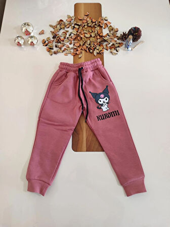 KUROMİ MYMELODY BASKILI 3İPLİK ŞARDONLU ALT ÜST KIZ ÇOCUK TAKIMI