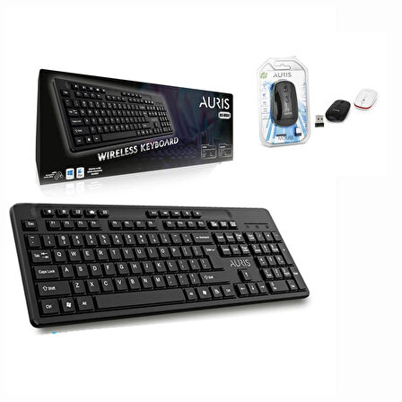 Auris WKB01 Wireless Kablosuz Klavye + Auris MW04 1600DPI Wireless Mouse