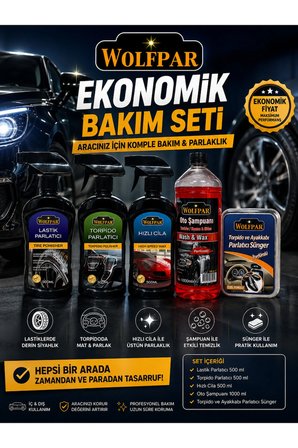 Ekonomik Bakım Seti – Komple Araç Bakım ve Parlatma Seti