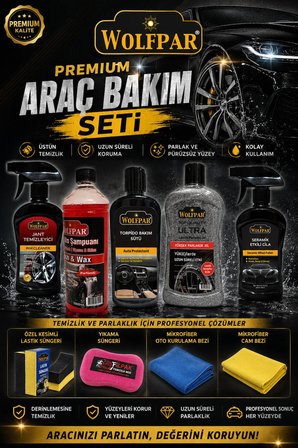 Premium Araç Bakım Seti – Komple Araç Temizlik ve Koruma Paketi