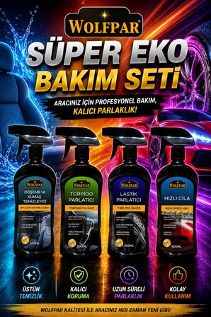 Süper Eko Bakım Seti – 4'lü Profesyonel Araç Bakım Paketi