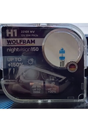 H1 Ampul PERFORMANS AMPULÜ +%150 Fazla Işık ve %20 Beyaz Işık 12V 55W WOLFRAM