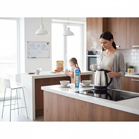 Wodimark Catina 238 Agua Red Çelik Su Isıtıcısı – 1.8 Lt | 2200W | Paslanmaz Çelik | Gizli Rezistans | Otomatik Kapanma