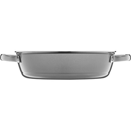 WMF 3201111935 FUSİONTEC MİNERAL CAM KAPAKLI PİLAV TENCERESİ GRİ 24 CM