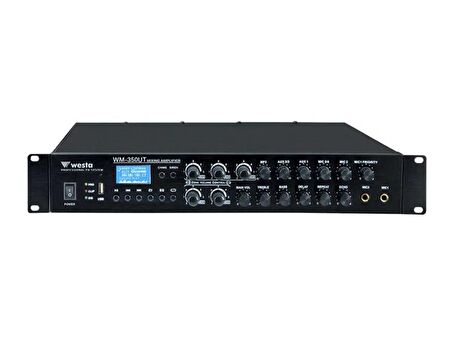 Westa WM-350UT USB Bluetooth 350W 6 Zone Mixser Amfi Mikrofon Ve AUX Girişli Amfi