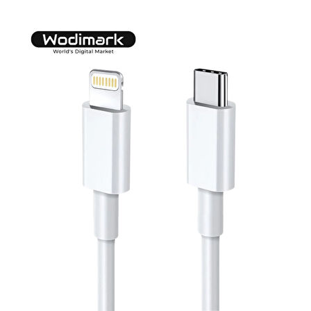 Wodimark iPhone Hızlı Şarj Kablosu – USB-C to Lightning Kablo | iPhone & iPad Uyumlu Hızlı Şarj ve Veri Aktarım Kablosu