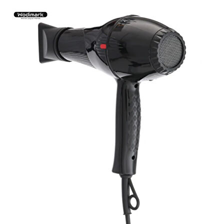 Wodimark OPTIMAX Profesyonel Fön Makinesi – 2500W Turbo AC Motor | 2 Isı & 2 Hız | Daraltıcı Başlık | 270 cm Kablo