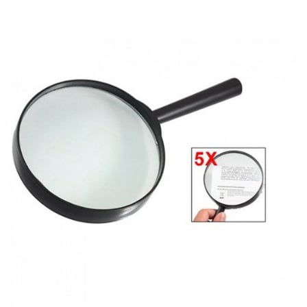 Delux Serisi Plastik Siyah Yuvarlak Kolu 100mm 5x Büyüteç Net Görüş Görme Desteği Detay Aracı