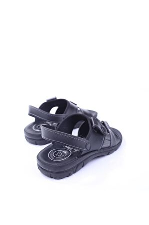 Ziley 00749 Dört Noktalı Siyah Erkek Çocuk Terlik & Sandalet