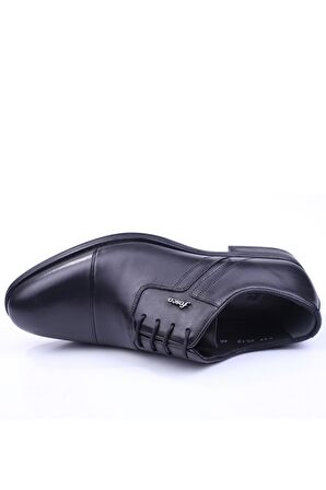 Fosco 2512 Erkek Siyah Bağcıklı Hakiki Deri Kauçuk Klasik Ayakkabı