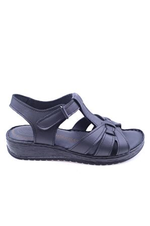 Walkenzo Krkmz-2797 Günlük Ortopedik Deri Sandalet