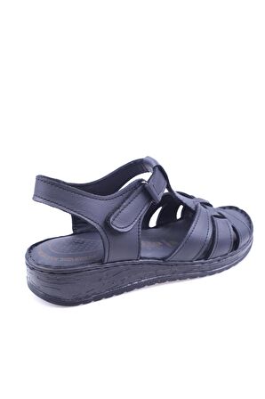 Walkenzo Krkmz-2797 Günlük Ortopedik Deri Sandalet