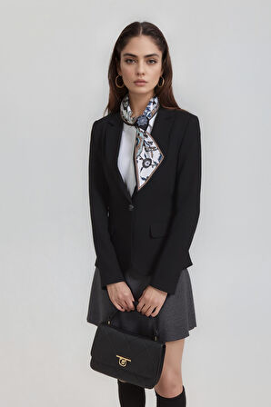 Walkenzo Çini Desenli Zarif Tasarım Şık Kadın Kravat Fular