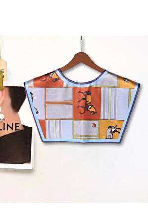 Walkenzo Sanatsal Stil At Desenli Modern Kadın Omuz Şalı