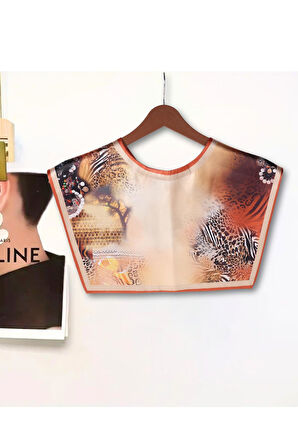Walkenzo Leopar Desenli Bağlamalı Modern Kadın Omuz Şalı