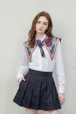 Walkenzo Tavus Kuşu Motifli Şık Kadın Omuz Şalı |Yakalık Fular