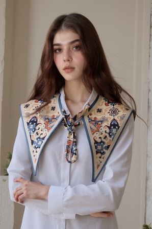 Walkenzo Osmanlı Çini Desenli Kadın Omuz Şalı |Yakalık Fular