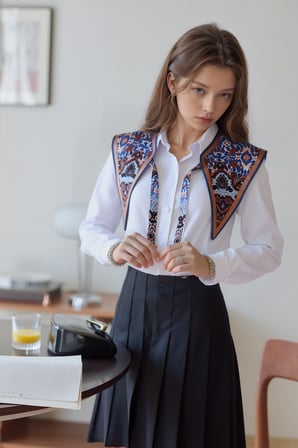 Walkenzo Bohem Stil Etnik Desenli Kadın Omuz Şalı