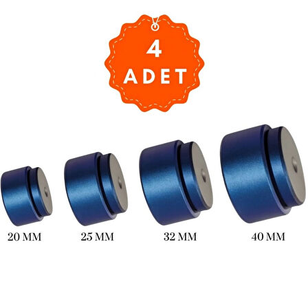 WELDER PPRC PLASTİK BORU KAYNAK MAKİNESİ PAFTA, LOKMA TAKIMI (MAVİ TEFLON)