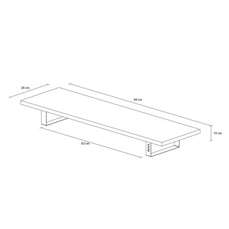 Hansdo Dual Monitör Standı - İkili Monitör Standı - Monitör Yükseltici - MDF Lam - Safir Meşe - WMS2