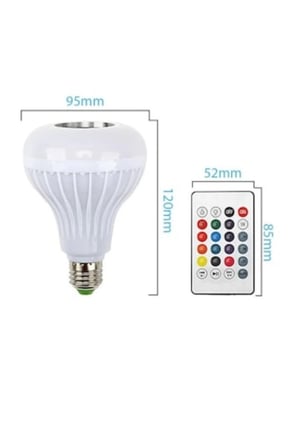 WN-1156 Rgb Led Lamba Duya Takılan Bluetooth Hoparlör Uzaktan Kumandalı 3W Speaker 5W Led Aydınlatma
