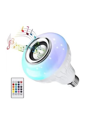 WN-1156 Rgb Led Lamba Duya Takılan Bluetooth Hoparlör Uzaktan Kumandalı 3W Speaker 5W Led Aydınlatma